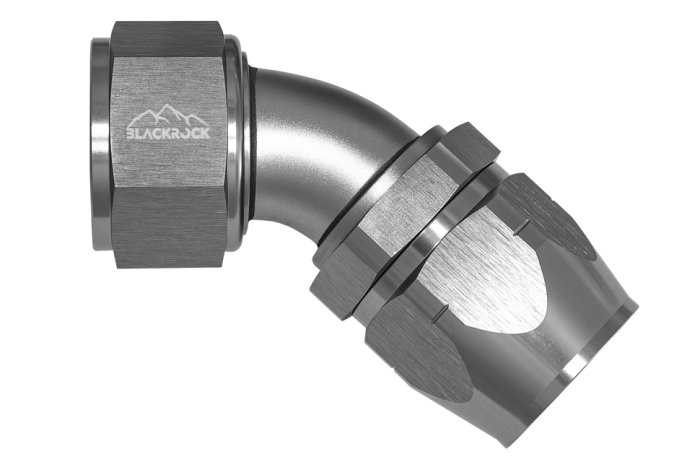 - 20 AN (20AN AN20) фитинг 45°, 20 серия Cutter Style, BLACKROCK LAB A20-045-2Ti