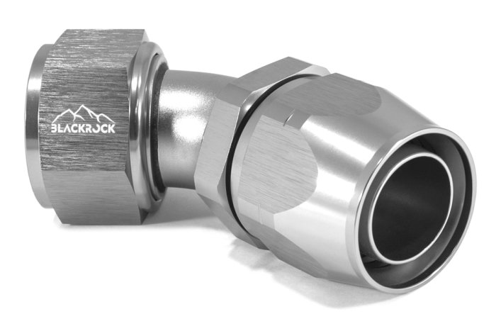 - 20 AN (20AN AN20) фитинг 45°, 20 серия Cutter Style, BLACKROCK LAB A20-045-2Ti