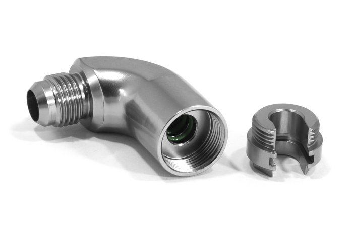 Фитинг AN-06 - 3/8" (9,5mm) быстросъём, 90° мама, BLACKROCK LAB L06-380-F290