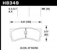 Колодки тормозные HB349D.980 HAWK ER-1