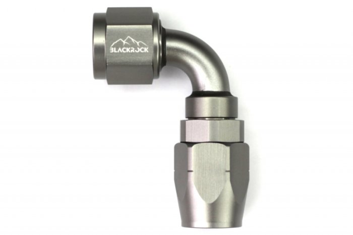 - 8 AN (8AN AN8) фитинг 90°, 20 серия Cutter Style, BLACKROCK LAB A08-090-2Ti