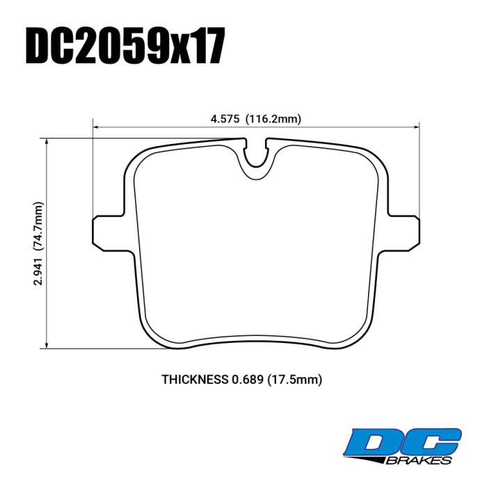 Колодки тормозные DC2059R17 DC brakes Street HD+ задние BMW M5 F90;  X3 G01, X5 G05, X6 G06, X7 G07 