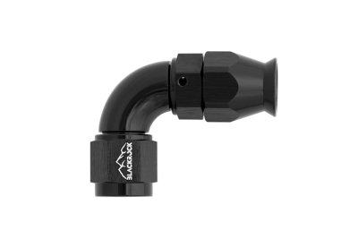 - 6 AN (6AN AN6) фитинг 90° Full Flow BLACKROCK LAB T06-090-3BK под тефлоновый шланг (600 серия)