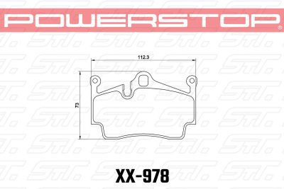 Колодки тормозные 23-978 PowerStop Z23 задние PORSCHE Cayenne (955);  Audi Q7, Touareg