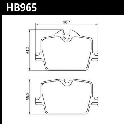 Колодки тормозные HB965Z.620 HAWK PC задние BMW 3 G20; TOYOTA SUPRA 2019->