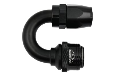 - 6 AN (6AN AN6) фитинг 180°, быстросъём М - шланг, Easy-Release, BLACKROCK LAB, FA06-180-F
