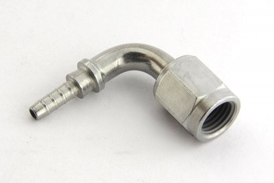 Фитинг мама AN-03 3/8X24 под прямой конус, 90° D-03 сталь, под опрессовку S6091-03Z1, Goodridge
