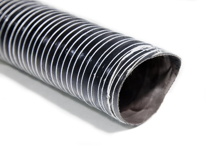 Воздуховод силиконовый, диаметр 63mm, до +255°С, цена за 1м, Thermal Division TDAD163B черный