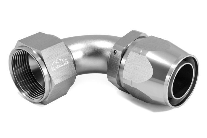 - 20 AN (20AN AN20) фитинг 90°, 20 серия Cutter Style, BLACKROCK LAB A20-090-2Ti