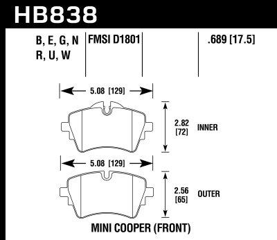 Колодки тормозные HB838B.689