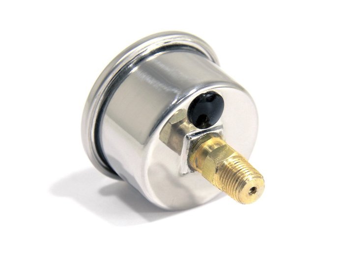 Манометр топливный 0-7 bar (белый); резьба 1/8 NPT папа;  BLACKROCK LAB FPM-100WT