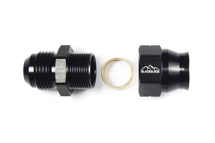 Фитинг AN-08, прямой "папа" Hardline, алюминий, BLACKROCK LAB H08-001-MABK