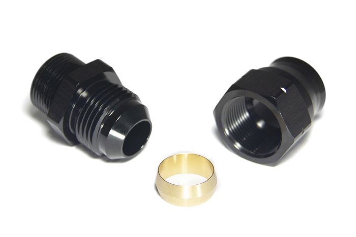 Фитинг AN-08, прямой "папа" Hardline, алюминий, BLACKROCK LAB H08-001-MABK