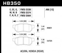 Колодки тормозные HB350D.496 HAWK ER-1