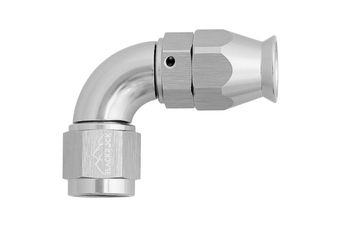 - 6 AN (6AN AN6) фитинг 90° Full Flow BLACKROCK LAB T06-090-3Ti под тефлоновый шланг (600 серия)