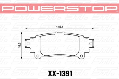 Колодки тормозные 36-1391 PowerStop Z36 задние Lexus RX350 2013-&gt; ; HIGHLANDER 2013-&gt;