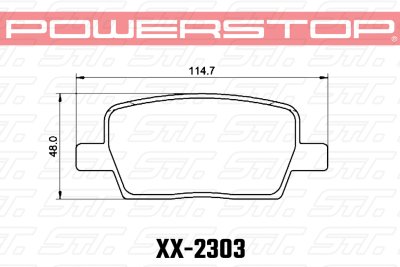 Колодки тормозные 23-2303 PowerStop Z23 задние Cadillac XT5; XT6; CHEVROLET Blazer 2018-&gt; ; Traverse