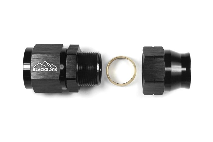 Фитинг AN-08, прямой "мама" Hardline, алюминий, BLACKROCK LAB H08-001-BK