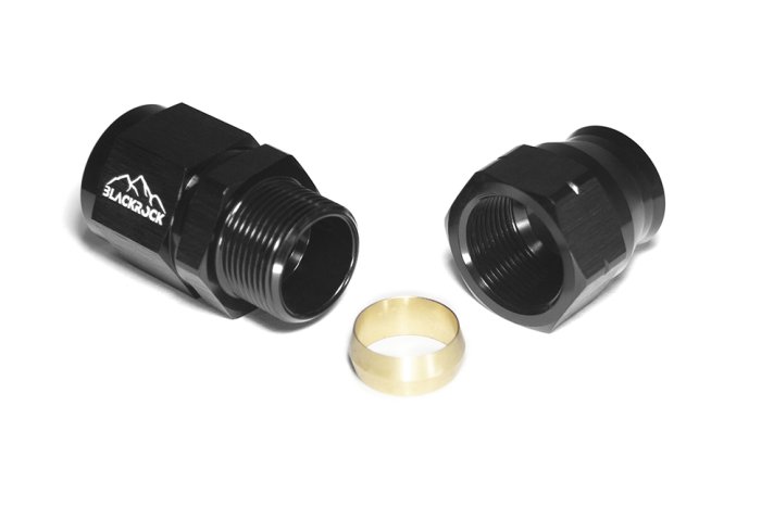 Фитинг AN-08, прямой "мама" Hardline, алюминий, BLACKROCK LAB H08-001-BK