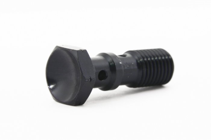 Болт (штуцер) двойной для banjo M10x1.25 L=30 mm алюминий ЧЕРНЫЙ, Goodridge 993-03-32DBK