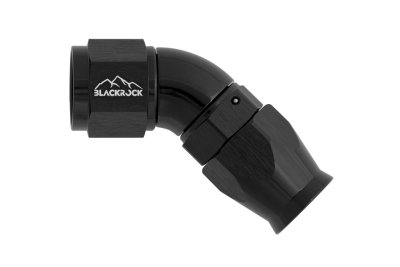 - 8 AN (8AN AN8) фитинг 45° Full Flow BLACKROCK LAB T08-045-3BK под тефлоновый шланг (600 серия)