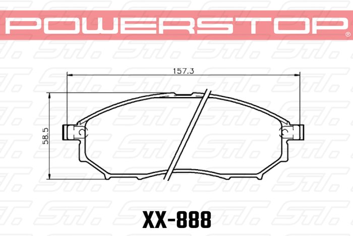 Колодки тормозные 23-888 PowerStop Z23 передние INFINITI FX / G / M (USA)