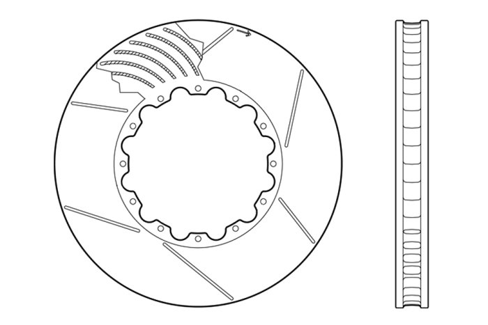 Ротор тормозного диска 406*35mm, Wilwood 160-8953-GTB, правый