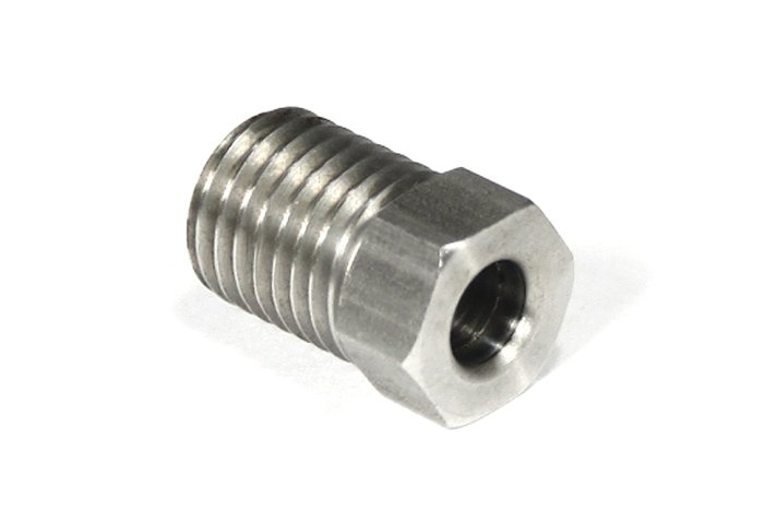 Штуцер (для тормозной трубки) папа M10x1,25 mm КОРОТКИЙ нерж. сталь BLACKROCK LAB PM-M10125