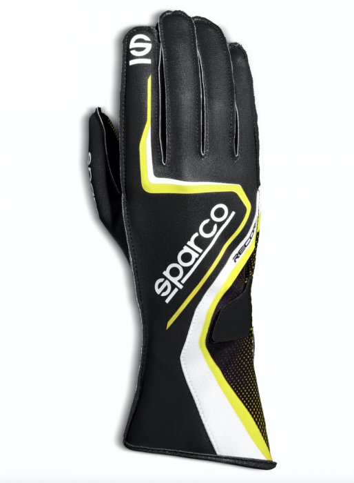 Перчатки для картинга SPARCO RECORD, черный/желтый, размер 09, 00255509NRGF