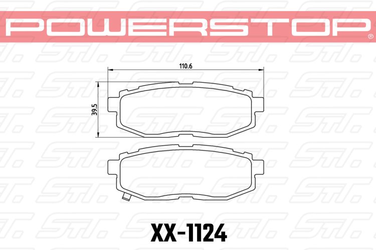 Колодки тормозные 26-1124 PowerStop Z26 задние Subaru BR-Z; Toyota GT86