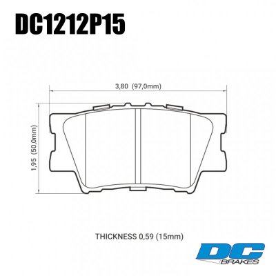 Колодки тормозные DC1212P15 DC Brakes Street STR.S+, задние TOYOTA CAMRY 2007-&gt; / RAV 4 2005-&gt;
