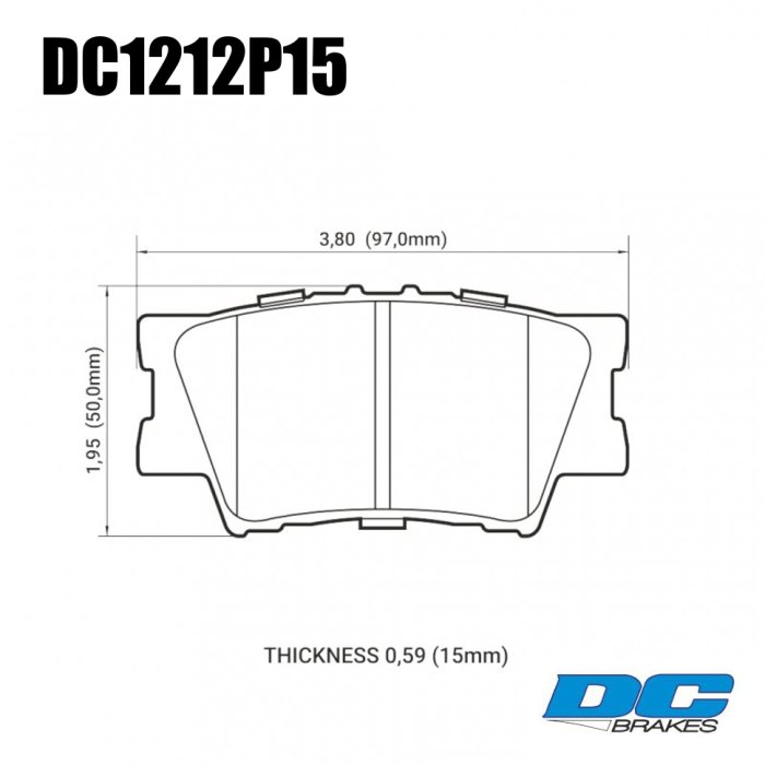 Колодки тормозные DC1212P15 DC Brakes Street STR.S+, задние TOYOTA CAMRY 2007-> / RAV 4 2005->