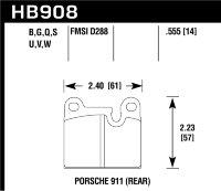 Колодки тормозные HB908U.555