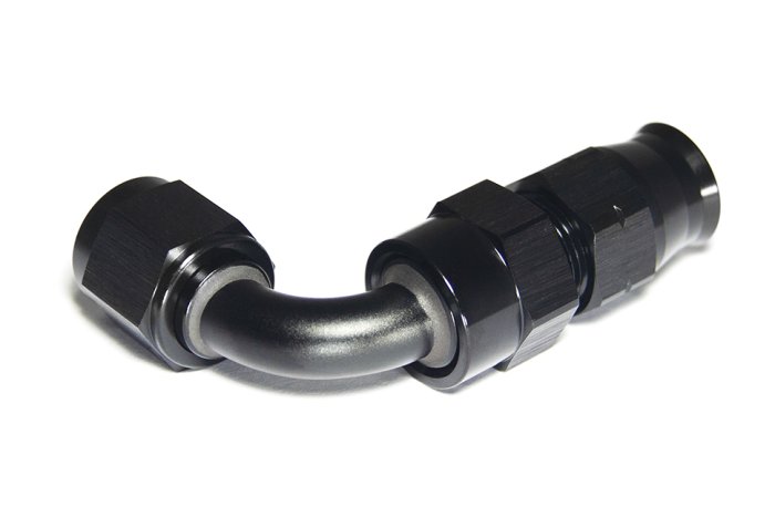 Фитинг AN-08, 90°, "мама" Hardline, алюминий, BLACKROCK LAB H08-090-BK