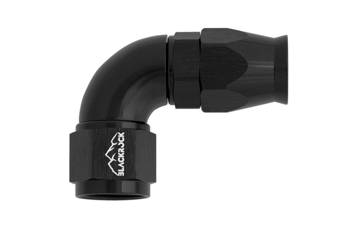 - 8 AN (8AN AN8) фитинг 90° Full Flow BLACKROCK LAB T08-090-3BK под тефлоновый шланг (600 серия)