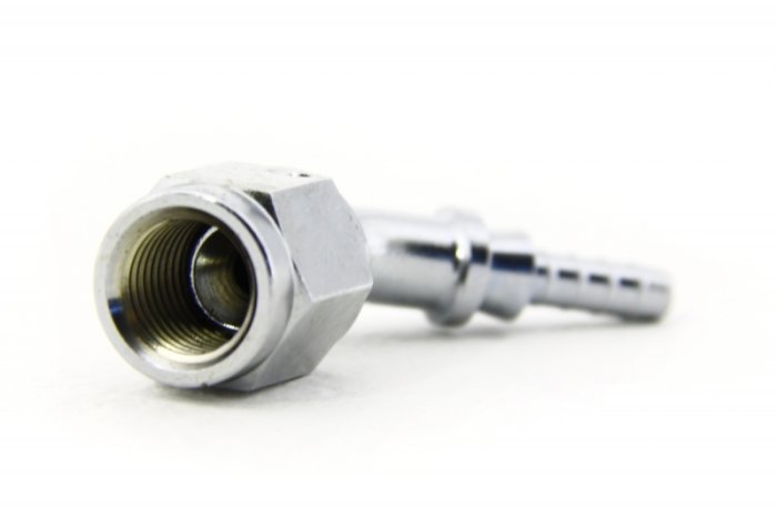 Фитинг мама AN-03 3/8X24 под прямой конус, 45° D-03 хром, под опрессовку S6046-03CH, Goodridge