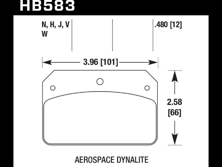 Колодки тормозные HB583W.480 HAWK DTC-30 Aerospace Dynalite .218 in. Hole 12 mm