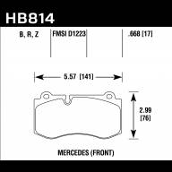 Колодки тормозные HB814Z.668 HAWK PC Mercedes-Benz CL550  передние - Колодки тормозные HB814Z.668 HAWK PC Mercedes-Benz CL550  передние