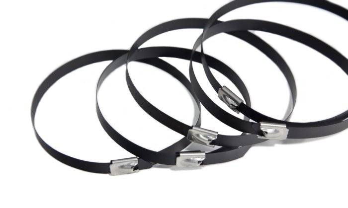 Хомут 1 шт. для трубы до 90 мм (3,5") 8 мм*30 см, нерж. сталь, черный, Thermal Division TDCL106B