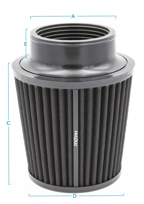 Фильтр нулевого сопротивления универсальный RAMAIR PR-CC-150-80 посадочный d=80mm; высота 140mm;