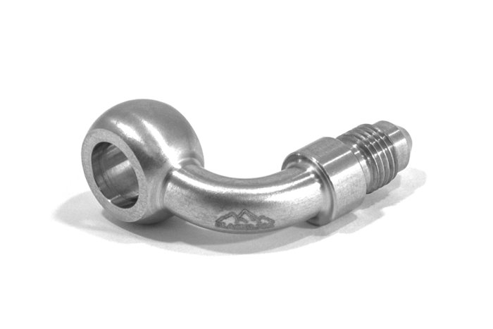 Адаптер banjo M10 mm - AN03, 90° сталь, BLACKROCK LAB, 776-03-D1090