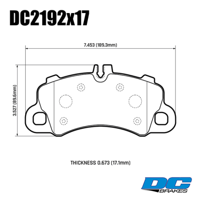 Колодки тормозные DC2192R17 DC brakes Street HD+, перед. PORSCHE CAYENNE 9YA 2018-&gt; ; MACAN 2019-&gt;