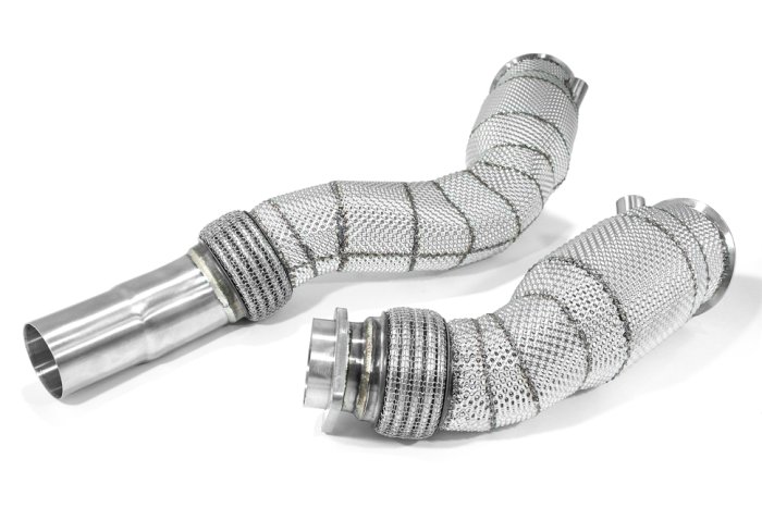 Приемные трубы (даунпайпы) HeatShield Catted BMW-DP-0080 BlackRock BMW S55 M2Comp/M3/M4 F80/F82/F87