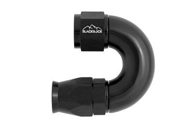 - 6 AN (6AN AN6) фитинг 180° Full Flow BLACKROCK LAB T06-180-3BK под тефлоновый шланг (600 серия)
