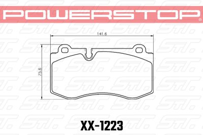 Колодки тормозные 26-1223 PowerStop Z26 передние Mercedes-Benz CLS C219; E W211; SL R230