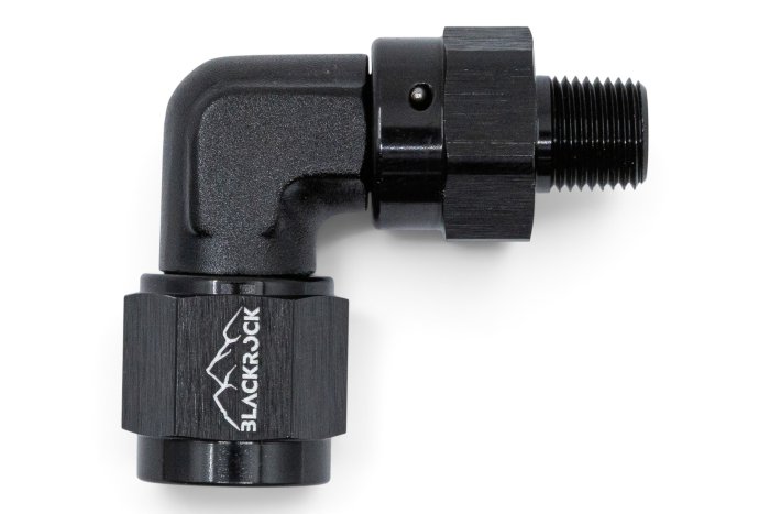 Адаптер М AN06 - П 1/8 NPT, 90°, алюминий, BLACKROCK LAB, AN923-0618NPTSW