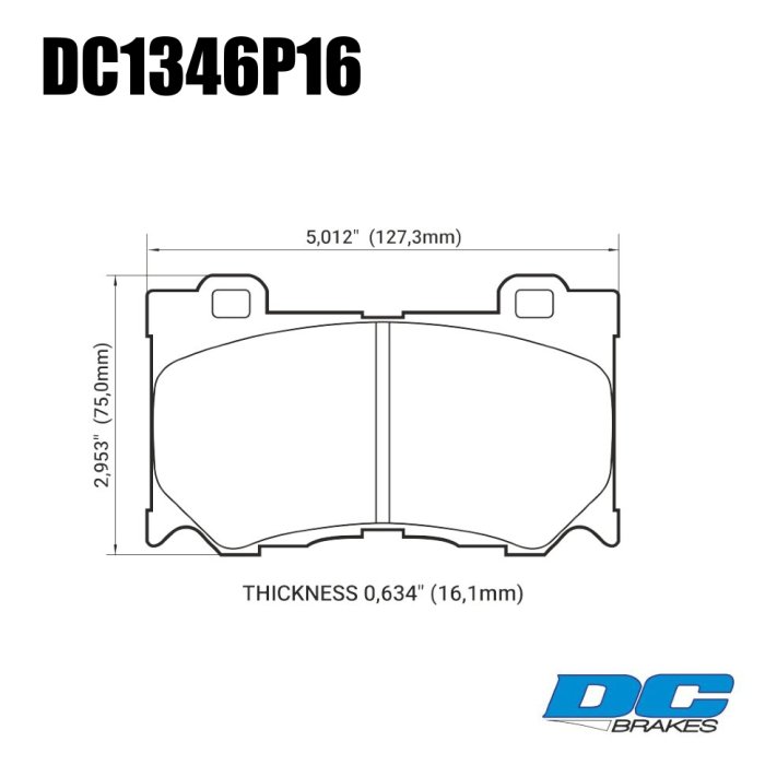 Колодки тормозные DC1346P16 DC Brakes Street STR.S+, передние INFINITI FX50/FX37/G37/ Nissan 370Z