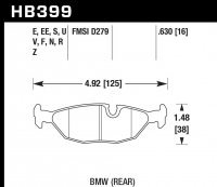 Колодки тормозные HB399D.630 HAWK ER-1
