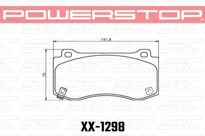 Колодки тормозные 26-1298 PowerStop Z26 передние Jeep Cherokee SRT8 2006-2010