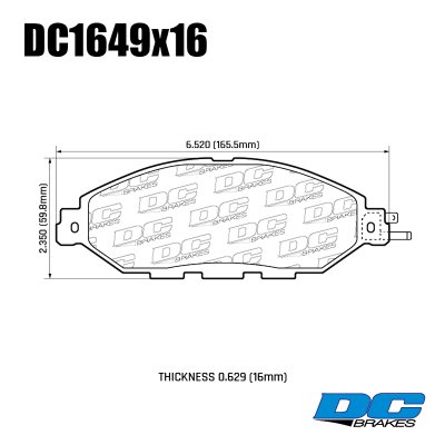Колодки тормозные DC1649R16 DC Brakes Street HD+, передние NISSAN PATHFINDER IV (R52); INFINITI QX60